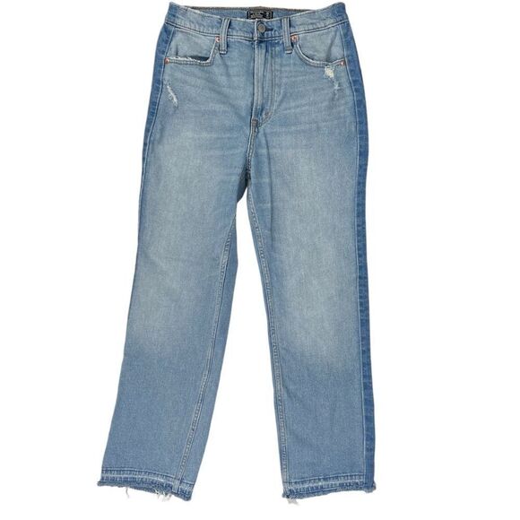 Abercrombie Zoe Natural Rise Straight Jeans 6 - Picture 1 of 8